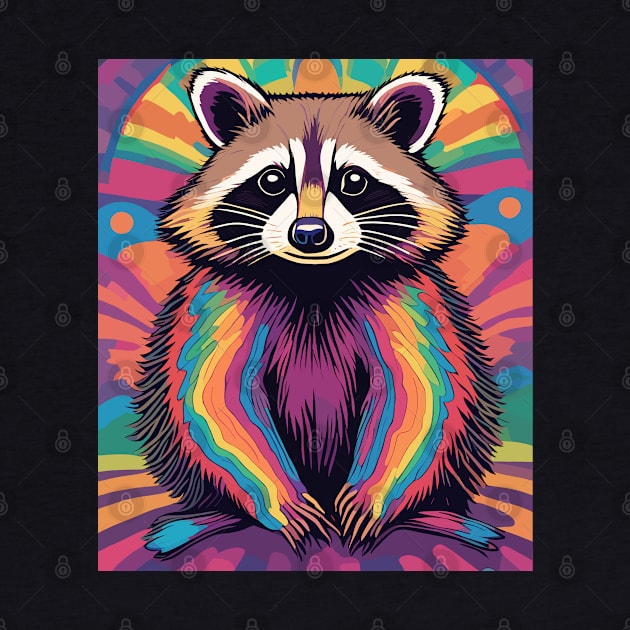 Trippy Psychedelic Raccoon by Souls.Print